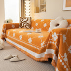 Comfy Four-Leaf Clover Hope Faith Love Luck Blanket for Couch, Chenille Scratch Proof Sofa Blanket Covers