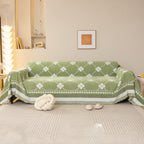 Comfy Four-Leaf Clover Hope Faith Love Luck Blanket for Couch, Chenille Scratch Proof Sofa Blanket Covers