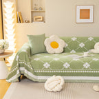 Comfy Four-Leaf Clover Hope Faith Love Luck Blanket for Couch, Chenille Scratch Proof Sofa Blanket Covers