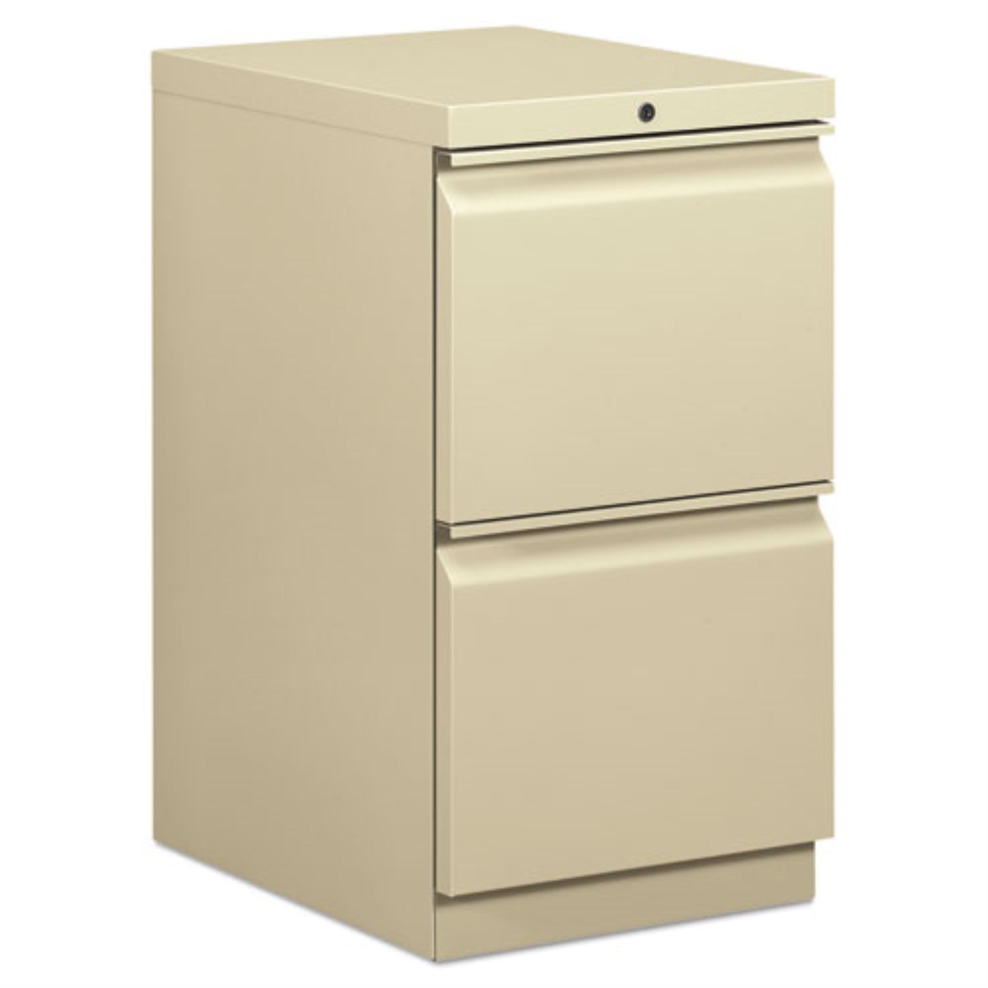 Brigade Mobile Pedestal, Left Or Right, 2 Letter-Size File Drawers, Putty, 15 X 19.88 X 28