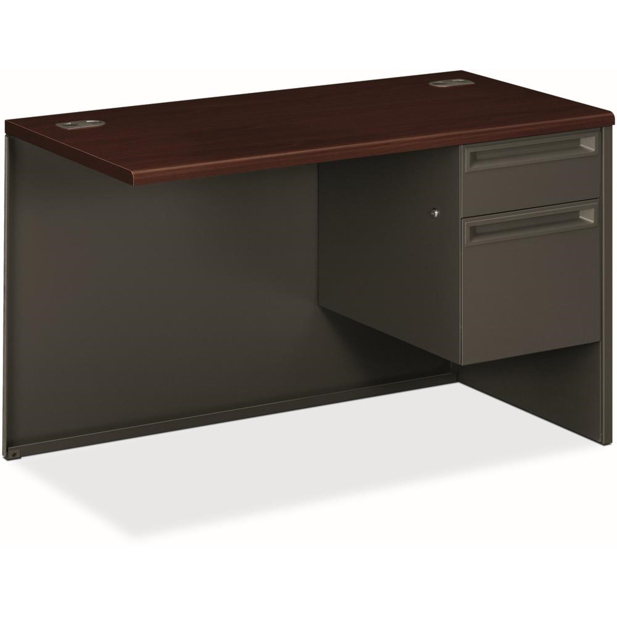 Hon 38000 H38215R Return - 48 X 24 X 29.5 - 2 X Box, File Drawer(S) - Waterfall Edge - Finish: Charcoal