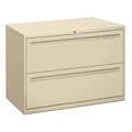 Hon Brigade 700 Series Lateral File | 2 Drawers | Full Integral Pull | 42W X 19-1/4D X 28-3/8H | Putty Finish