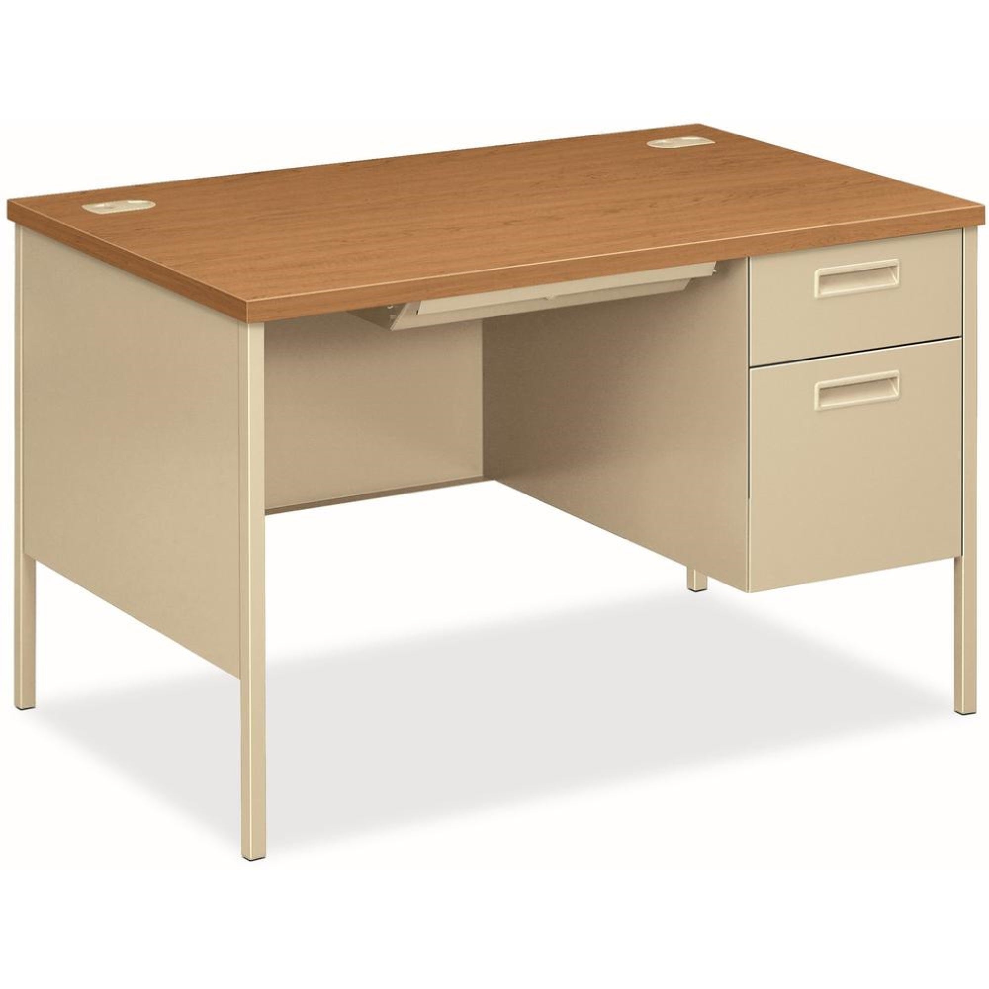 Hon Metro Classic Hp3251R Pedestal Desk - 48 X 30 X 29.5 - 2 X Box, File Drawer(S)Right Side - Square Edge - Finish: Harvest, Pu