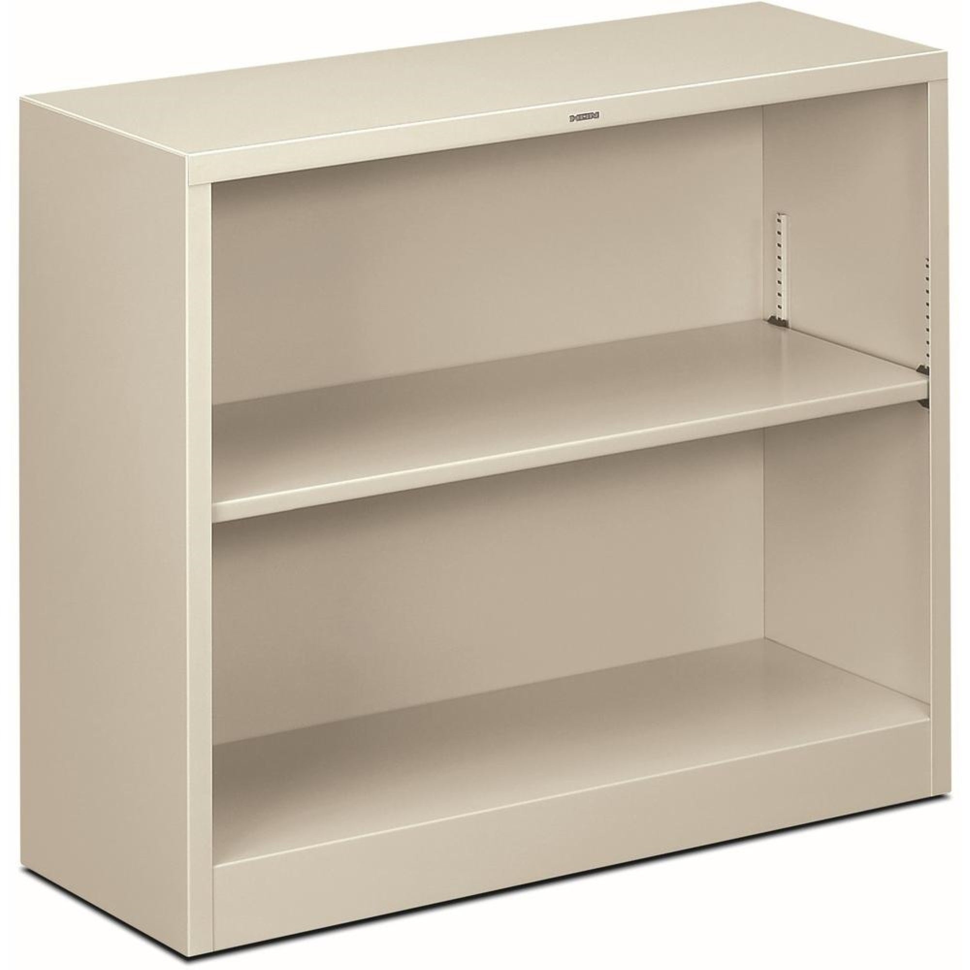 Hon Brigade Steel Bookcase | 2 Shelves | 34-1/2W | Light Gray Finish - 29 Height X 34.5 Width X 12.6 Depth - Adjustable Shelf, R