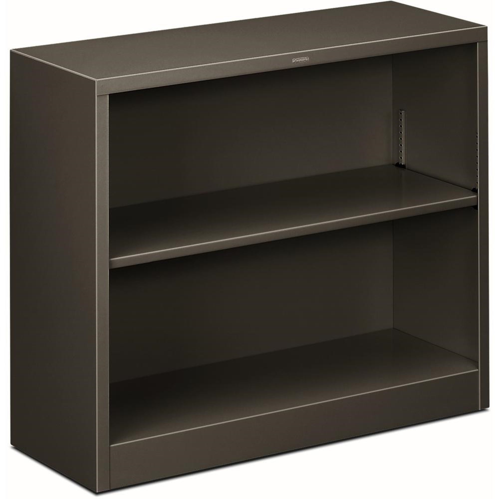Hon Brigade Steel Bookcase | 2 Shelves | 34-1/2W | Charcoal Finish - 29 Height X 34.5 Width X 12.6 Depth - Adjustable Shelf, Rei