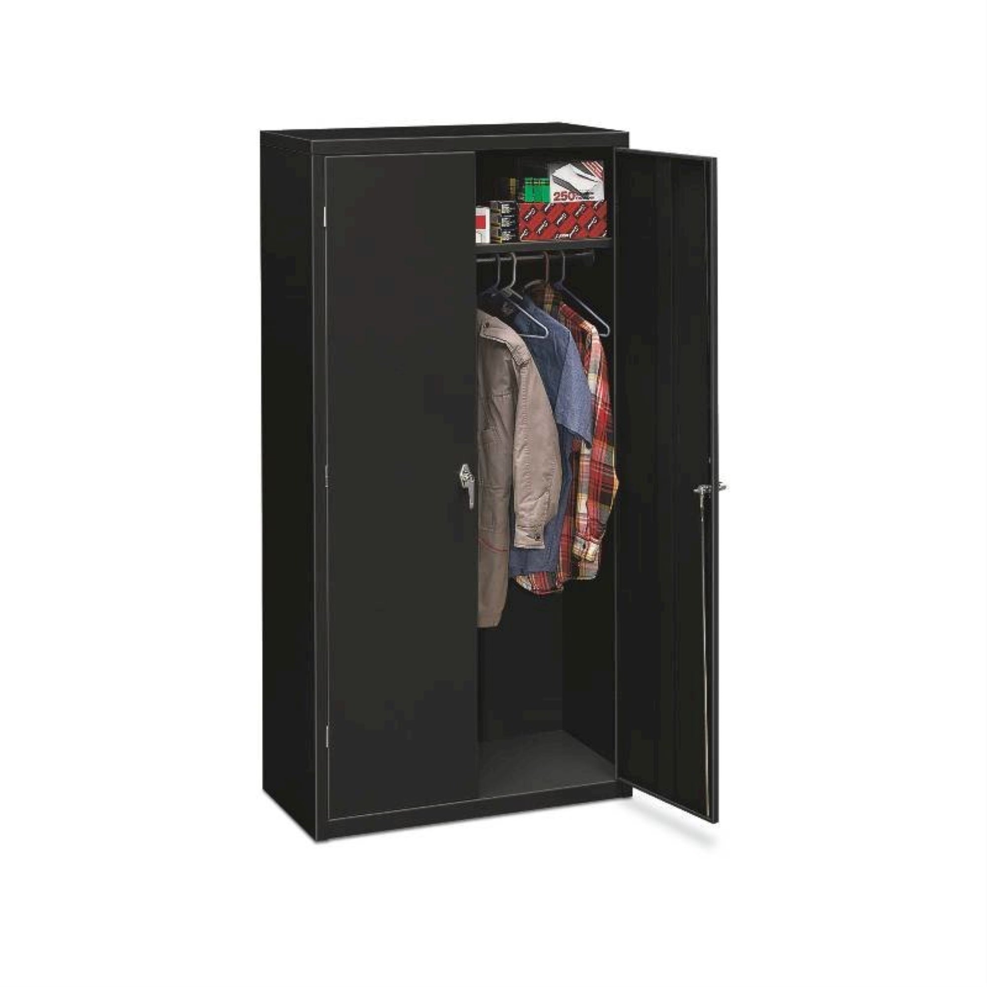 Hon Brigade Storage Cabinet | 5 Adjustable Shelves | 36W X 18-1/8D X 72H | Black Finish