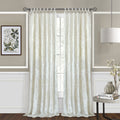 Harper Crisscross Window Curtain Panel  50X84 Creamy White