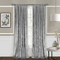 Harper Crisscross Window Curtain Panel  50X84 Grey