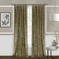 Elegant Harper Crisscross Velvet Curtain Panel  Vibrant Colors, Timeless Charm, Durable Lining  50X84 Moss