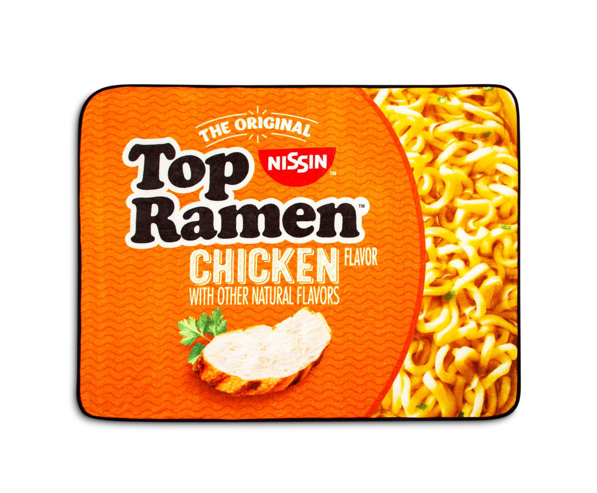 Nissin Top Ramen Chicken Flavor Microplush Throw Blanket | 45 X 60 Inches