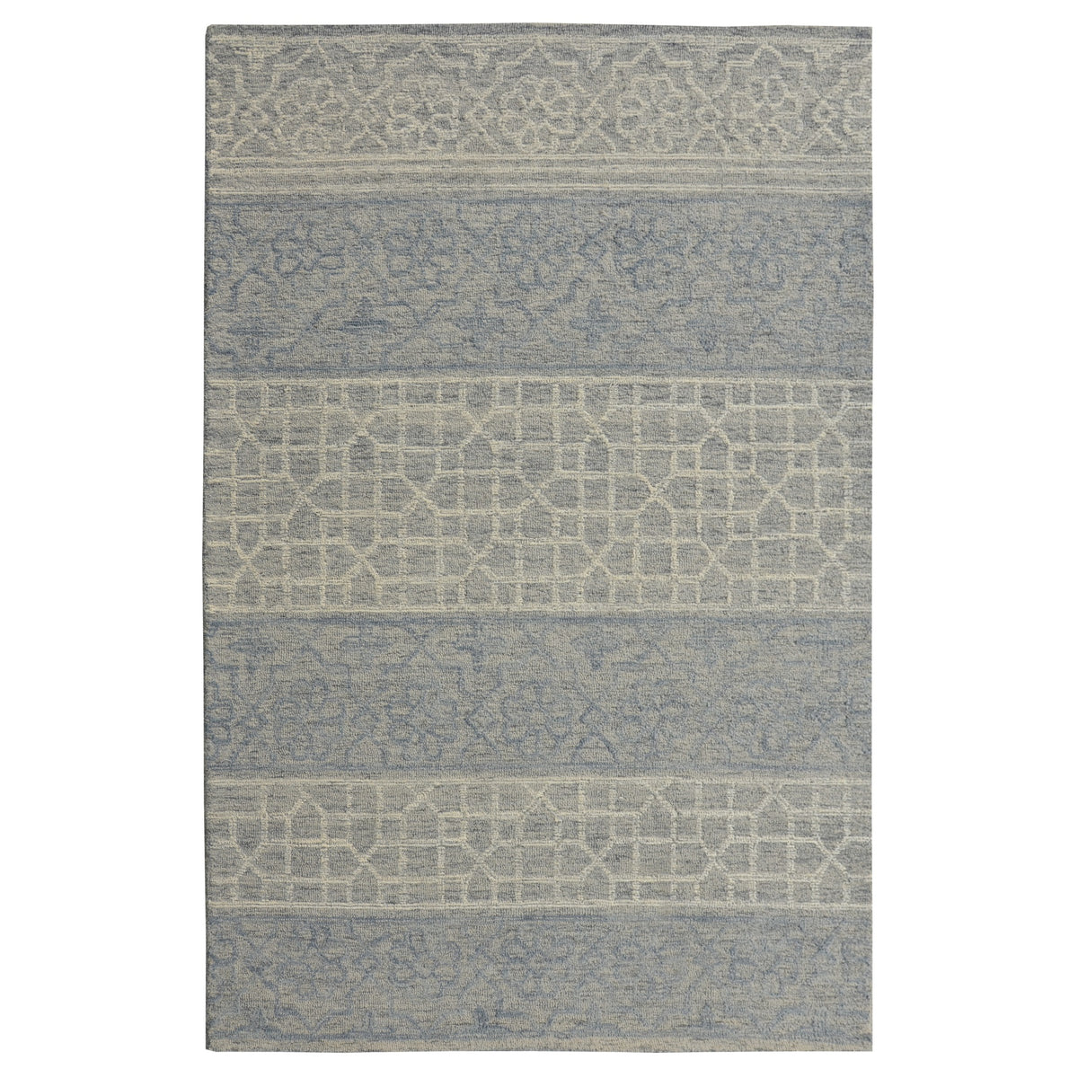 Hudson 2467 Blue/Grey Mosaic Area Rug, Size  66 Inch  X 96 Inch