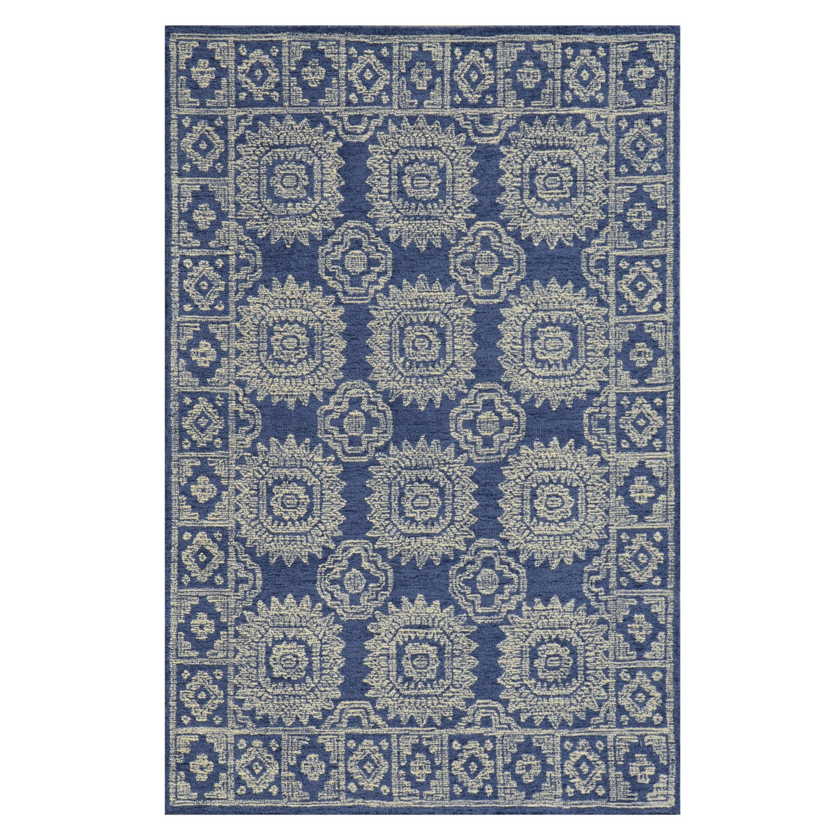 Hudson 2469 Navy Suzani Area Rug, Size  66 Inch  X 96 Inch