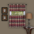 Sophisticated Grommet Plaid Window Curtain Tier Pair  Elegant Design, Seamless Coordination  57X24 Burgundy