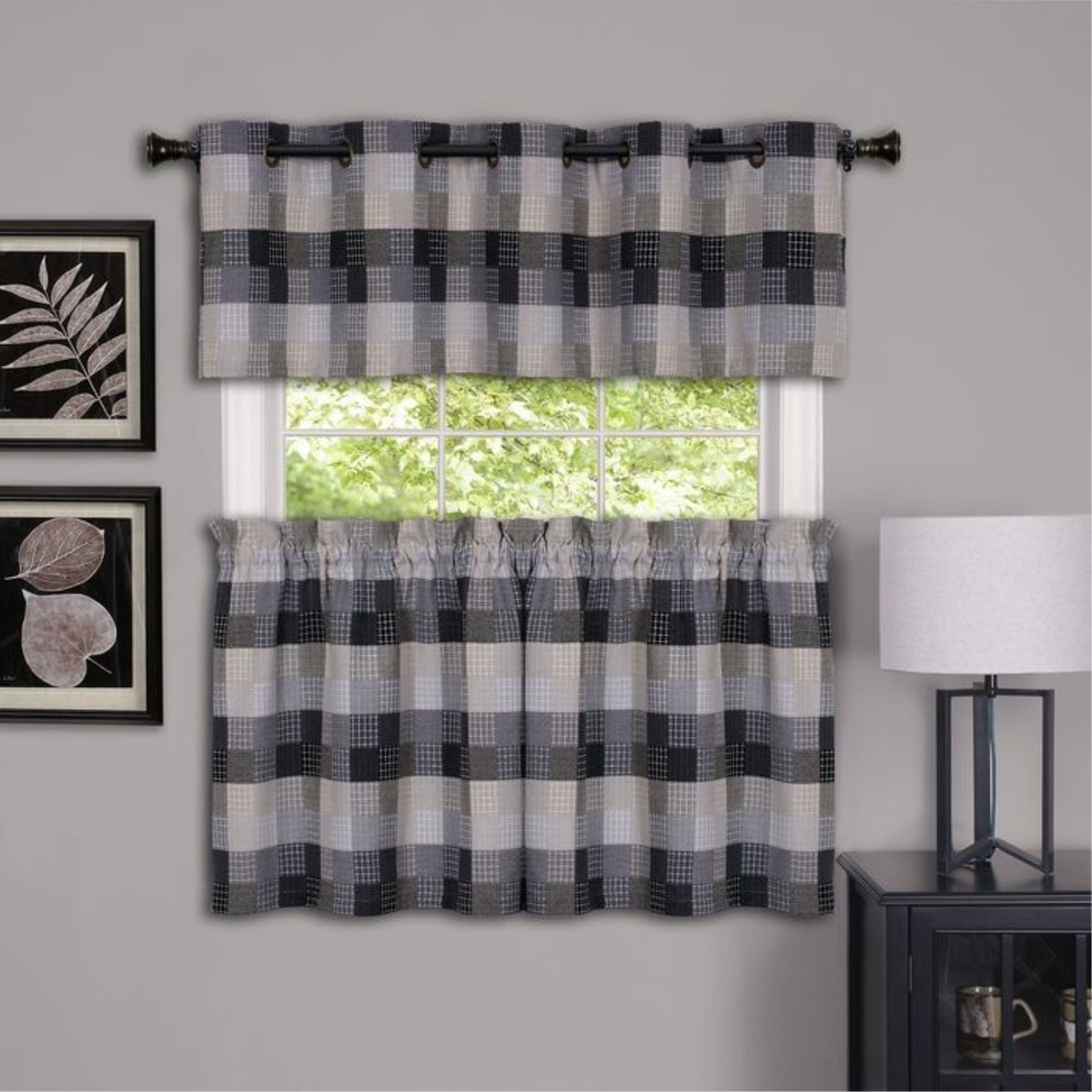 Elegant Grommet Plaid  Enhance Home Ambiance  Special Offers For Coordinating Rooms  Panel, Tier Pair, Valances Sold Separate