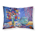 'Caroline'S Treasures ''Blue Tea By Wendy Hoile'' Printed, Polyester Envelope Closure Pillowcase, Standard, Multicolor'