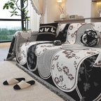 Modern Retro Sofa Throw - Decorative, Washable Chenille Blanket & Couch Protector