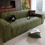 High Stretch Couch Slipcover with Abstract Stripe, Washable Non-Slip Cover for Dogs