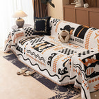 Boho Chic Woven Throw Blanket for Couch, Washable Couch Cover for Pets, Dogs, Cats