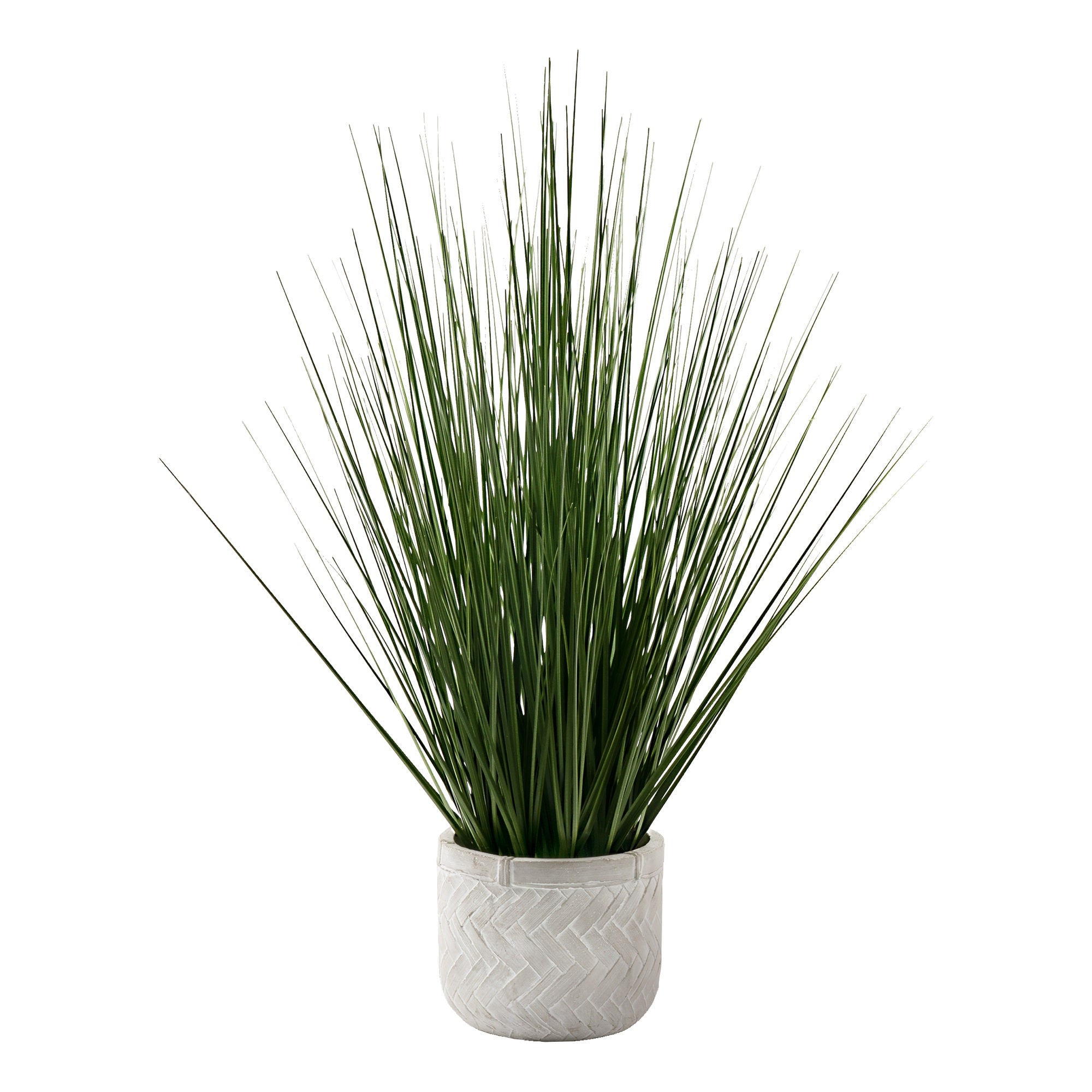 Monarch Specialties I 9574 Artificial Plant, 21' Tall, Grass, Indoor, Faux, Fake, Table, Greenery, Potted, Real Touch, Decorative, Green Grass, White Pot