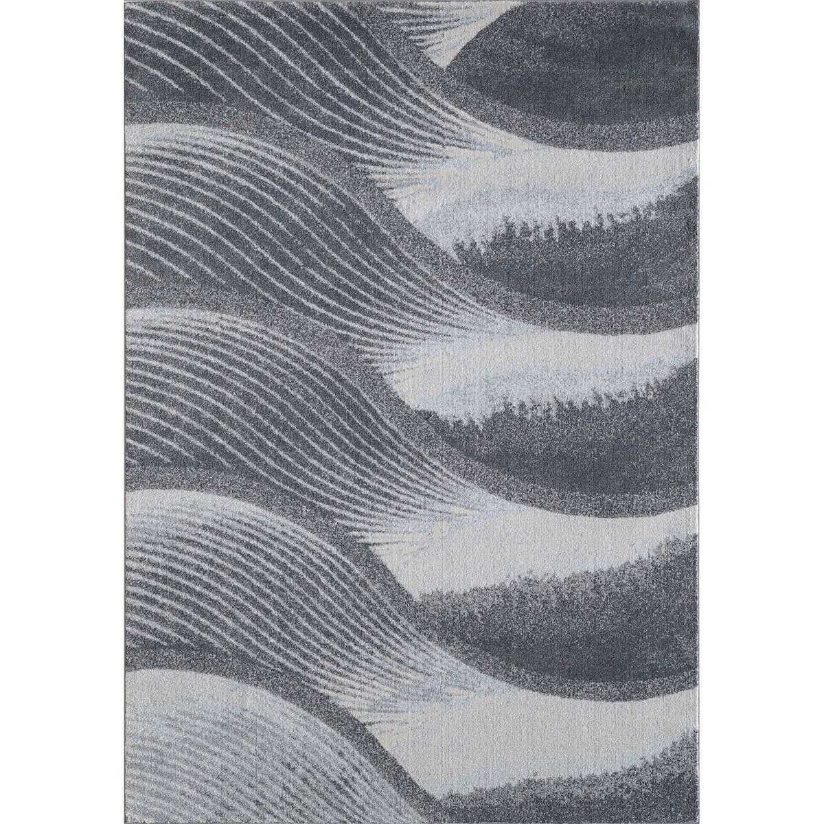 Illusions 6223 Grey/Blue Breeze Area Rug, Size  53 Inch  X 77 Inch