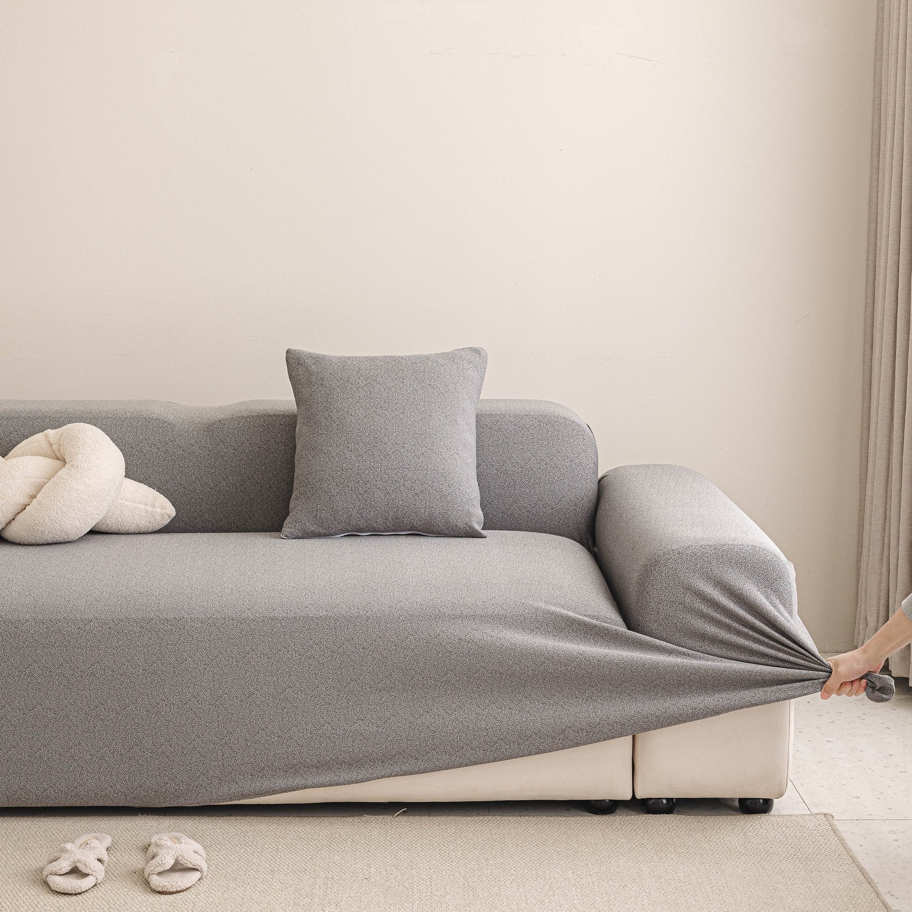 Water Resistant Couch Slipcover, Stretch Furniture Protector for Dogs Cats, Washable