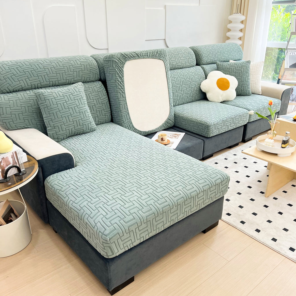 Polar Fleece Stretch Seat Cushion Covers, Couch Cushion Covers Slipcover, Sofa Cushion Protector Covers