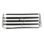 8-Tier Foldable Trouser Hanger, Removable Padded Bars, 8-Pair Capacity, Chrome Finish