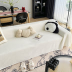 Cooling Textured Sofa Cover Washable Soft Couch Throw Blanket for Summer & Pets