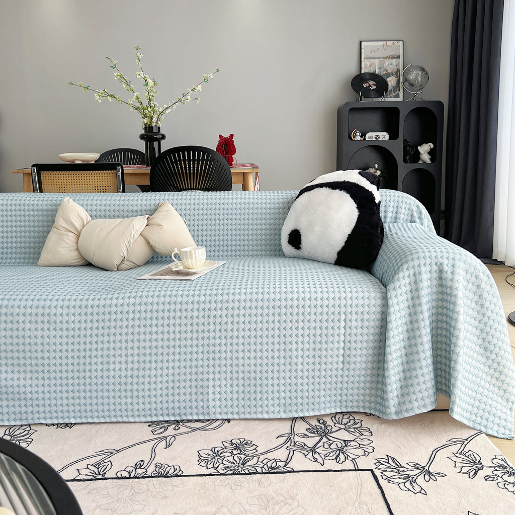Cooling Textured Sofa Cover Washable Soft Couch Throw Blanket for Summer & Pets