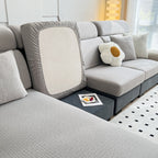 Vedic Chant Jacquard Fleece Fabric Stretch Cushion Cover, Non-Slip Furniture Protector for Kids, Chaise Lounge Cushion Covers