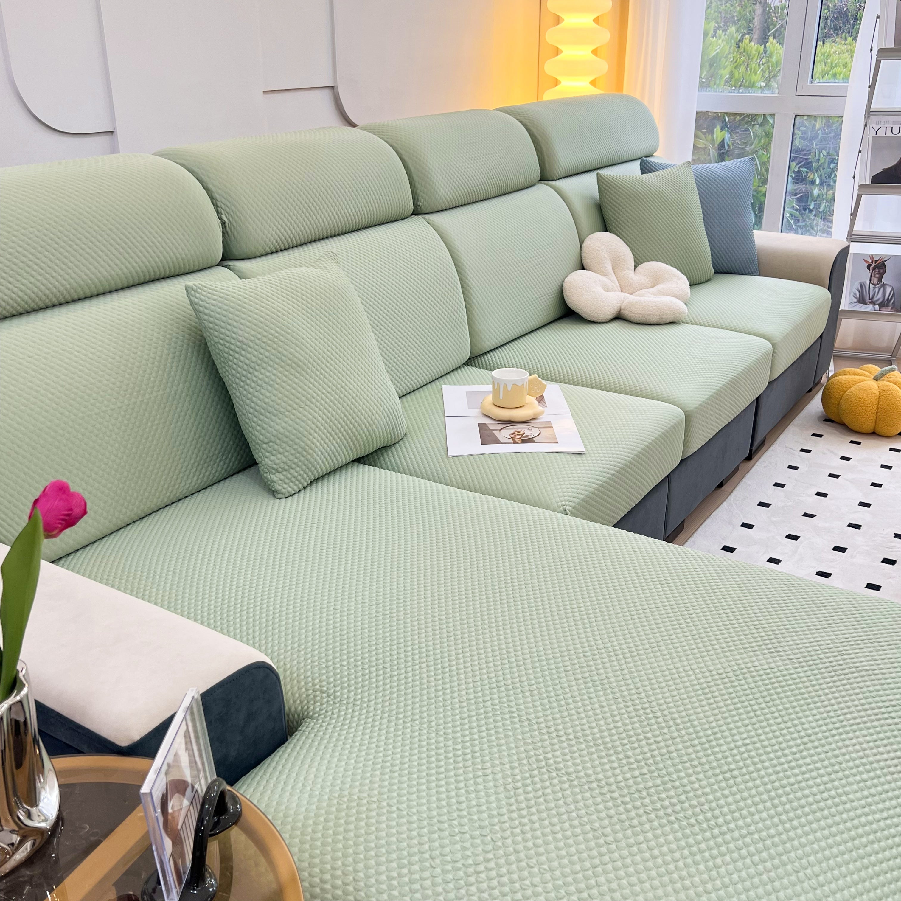 Cooling Stretch Sofa Seat Cushion Covers, Slip Covers for Cushions, Universal Couch Cushion Protector