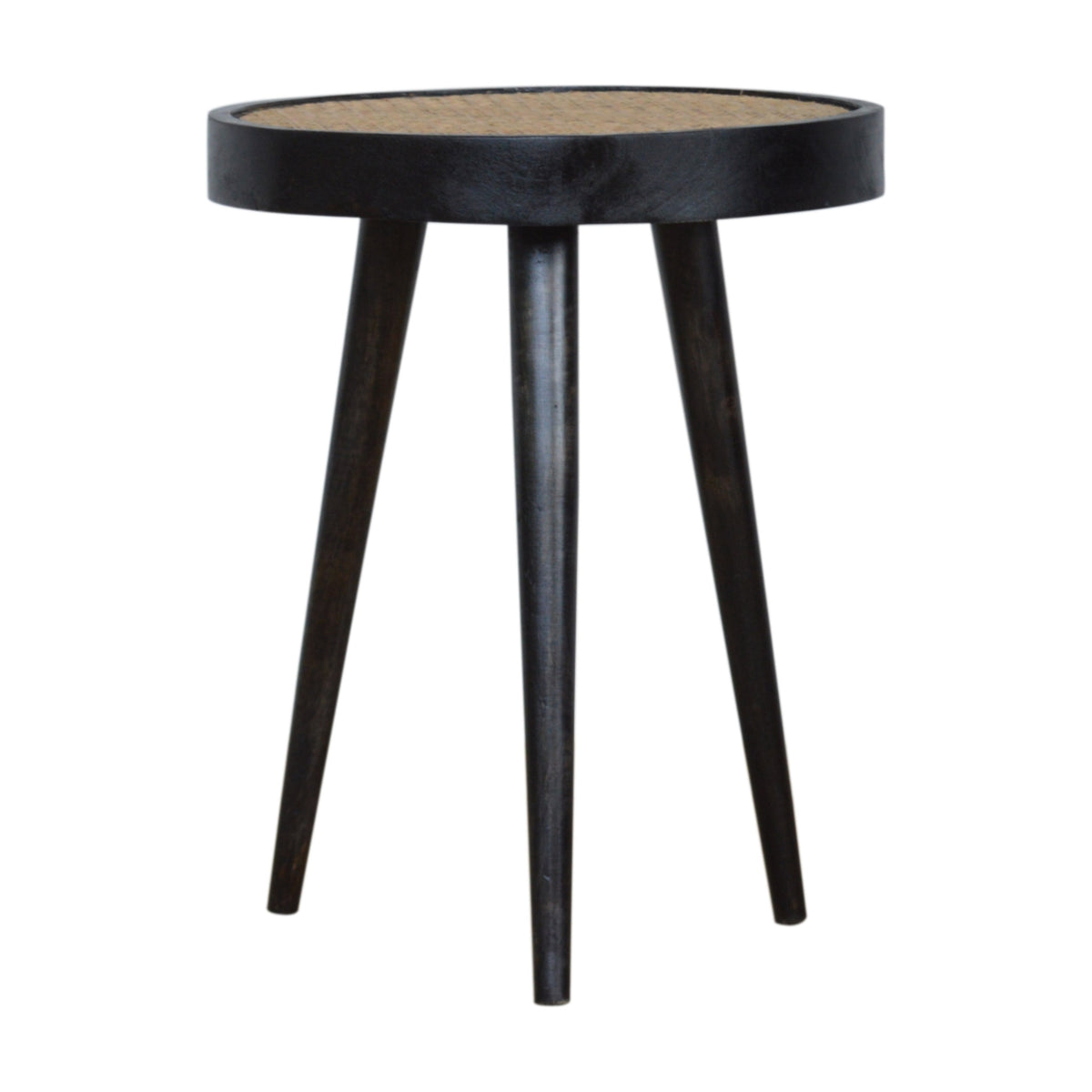 Ash Black Rattan End Table