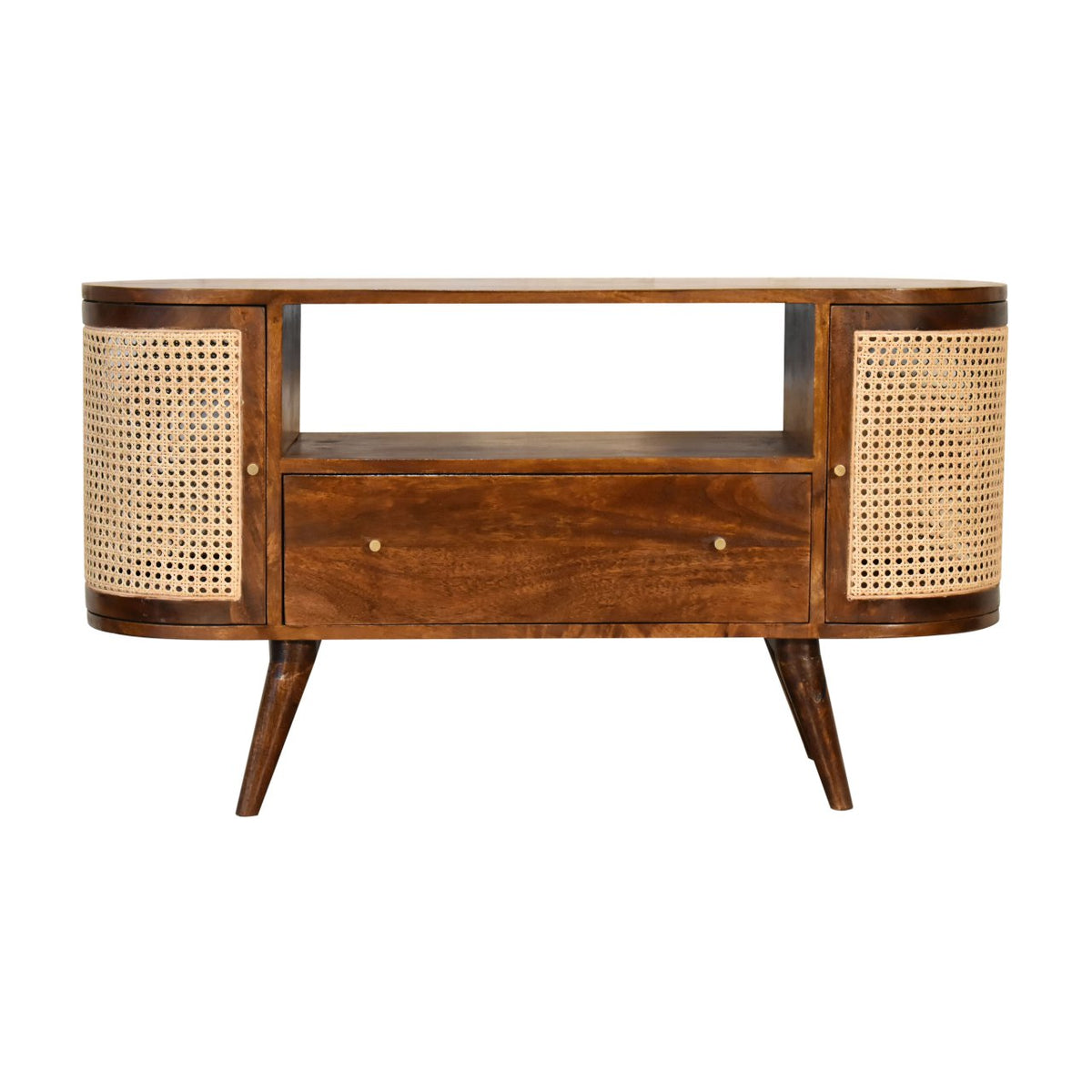 Chestnut Woven Media Unit