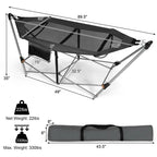 Grey Portable Camping Foldable Hammock with Stand and Carry Case