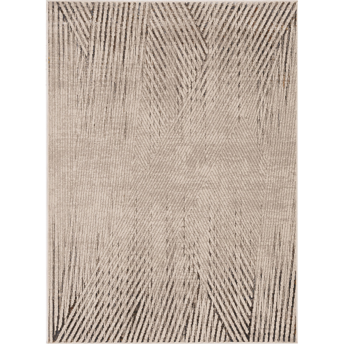 Inspire 7504 Ivory/Grey Parker Area Rug, Size  710 Inch  X 1010 Inch