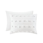 King/Cal King 3-Piece Ivory Pompom Microfiber Comforter Set