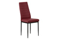 Dining Chair, 39 Height, Set Of 2, Side, Upholstered, Dining Room, Kitchen, Red Leather-look, Black Metal, Contemporary