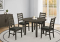 Dining Table, 48 Inch Round, Veneer Top, Dining Room, Kitchen, Grey Veneer, Transitional
