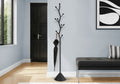 Coat Rack, Hall Tree, 8 Hooks, Entryway, 72 InchH, Bedroom, Black Metal, Contemporary, Modern