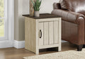 Accent Table, 22 H, End, Side Table, Storage, Nightstand, Bedroom, Living Room, Beige Laminate, Dark Oak Laminate, Contemporary