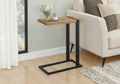 Accent Table, 25H, C-shaped, End, Side, Snack, Living Room, Bedroom, Mango Wood-look Laminate, Black Metal, Contemporary, Modern