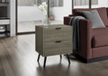 Accent Table, Bedroom, End, Living Room, Nightstand, Side Table, Storage Drawer, Grey Laminate, Modern, Contemporary