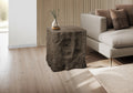 Accent Table, 25 InchH, Indoor Or Outdoor, End, Nightstand, Side Table, Square, Living Room, Bedroom, Walnut, Contemporary, Modern