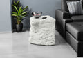 Accent Table, 25 InchH, Indoor Or Outdoor, Side Table, Nightstand, End, Bedroom, Living Room, White, Contemporary, Modern