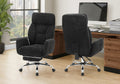 Office Chair, Adjustable Height, Armrests, Ergonomic, Swivel, Computer Desk, Work, Black Fabric, Chrome Metal, Contemporary, Mod