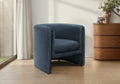 Accent Chair, 29H, Upholstered, Living Room, Bedroom, Blue Fabric, Contemporary, Modern