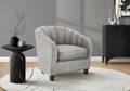 Accent Chair, 31H, Upholstered, Living Room, Bedroom, Silver Fabric, Contemporary, Modern, Transitional