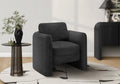 Accent Chair, 32H, Upholstered, Living Room, Bedroom, Black Fabric, Contemporary, Modern