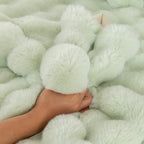 Thick Sofa Seat Pad Solid Color Faux Fur Fluffy Sofa Cushion Non-Slip Couch Covers