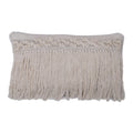 12'X20' Grey Plaid Fringe Cotton Pillow